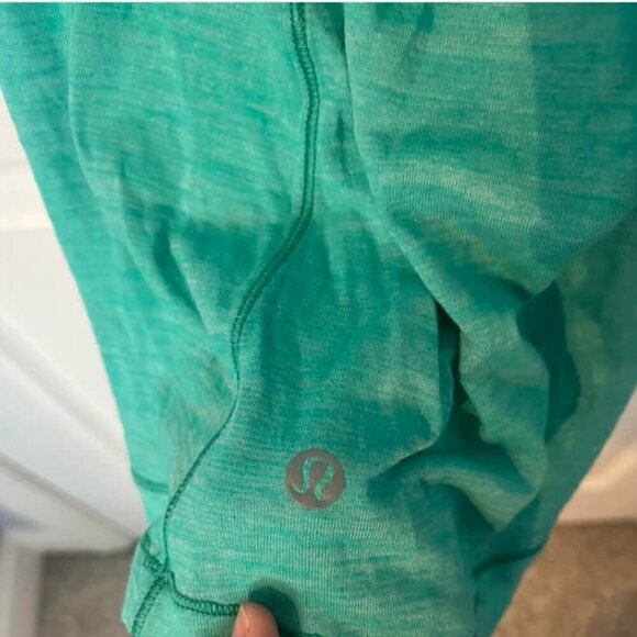 Lululemon Twist and Toil Tank Heathered Bali Breeze/Pretty Lace Bali Breeze sz 4 - Picture 6 of 8